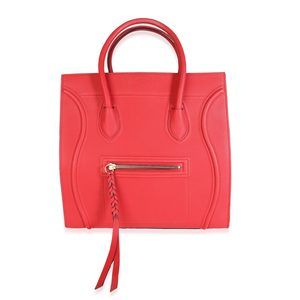 Celine Carmin Baby Grained Calfskin Medium Phantom Luggage Tote